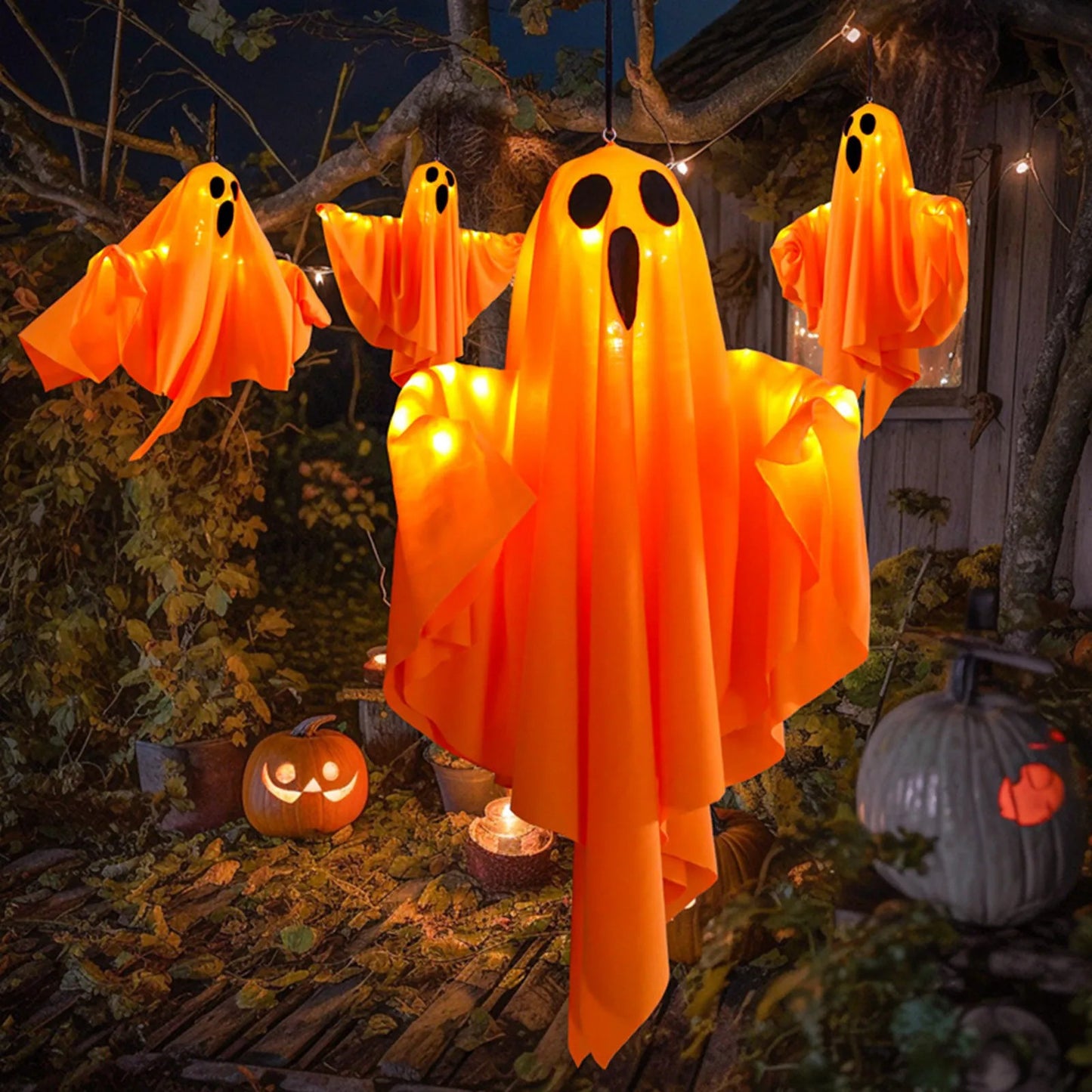 Halloween Terror Decoration Ghost Pendant Hanging Ghost Threatening Prop Courtyard Decoration Pendant Garden Home Ornament