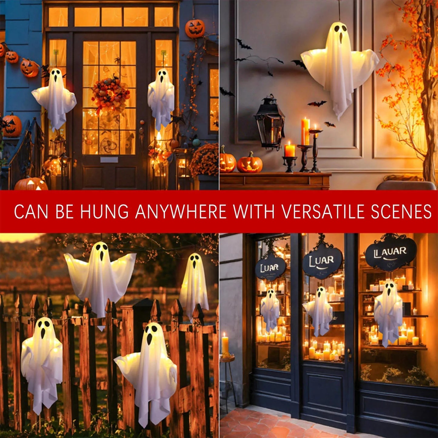 Halloween Terror Decoration Ghost Pendant Hanging Ghost Threatening Prop Courtyard Decoration Pendant Garden Home Ornament