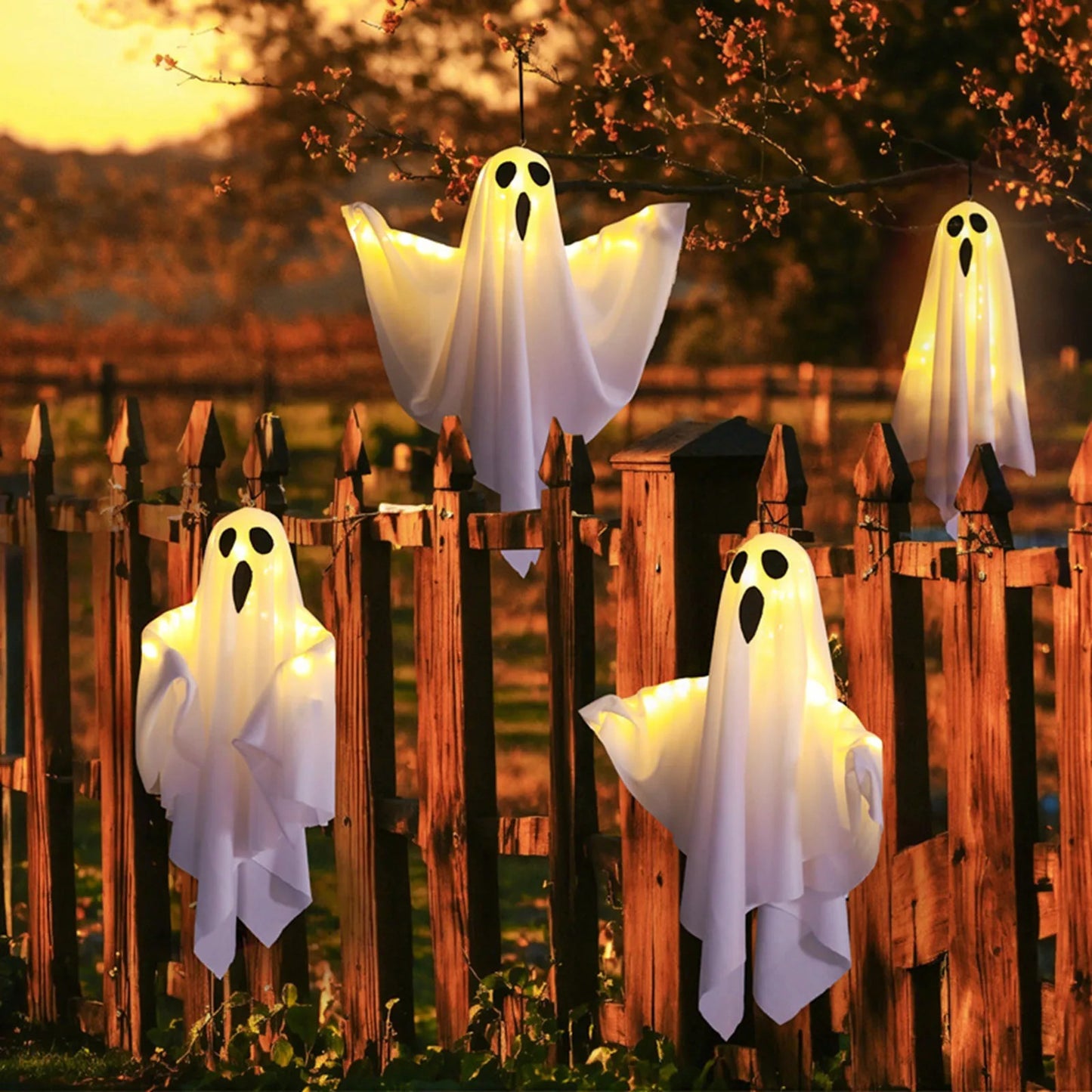 Halloween Terror Decoration Ghost Pendant Hanging Ghost Threatening Prop Courtyard Decoration Pendant Garden Home Ornament